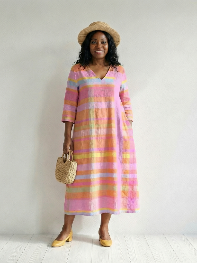 Emerson | Easy Drape Stripe Midi Dress