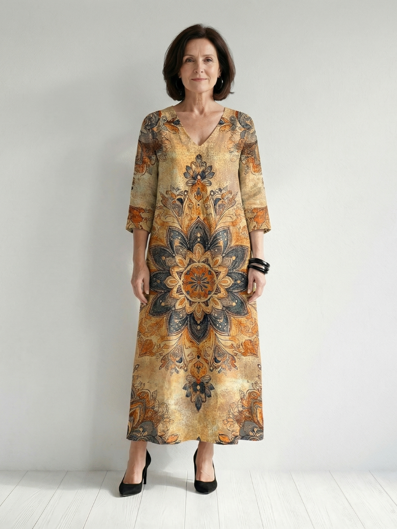 Sloane | Gentle Floral Midi Dress