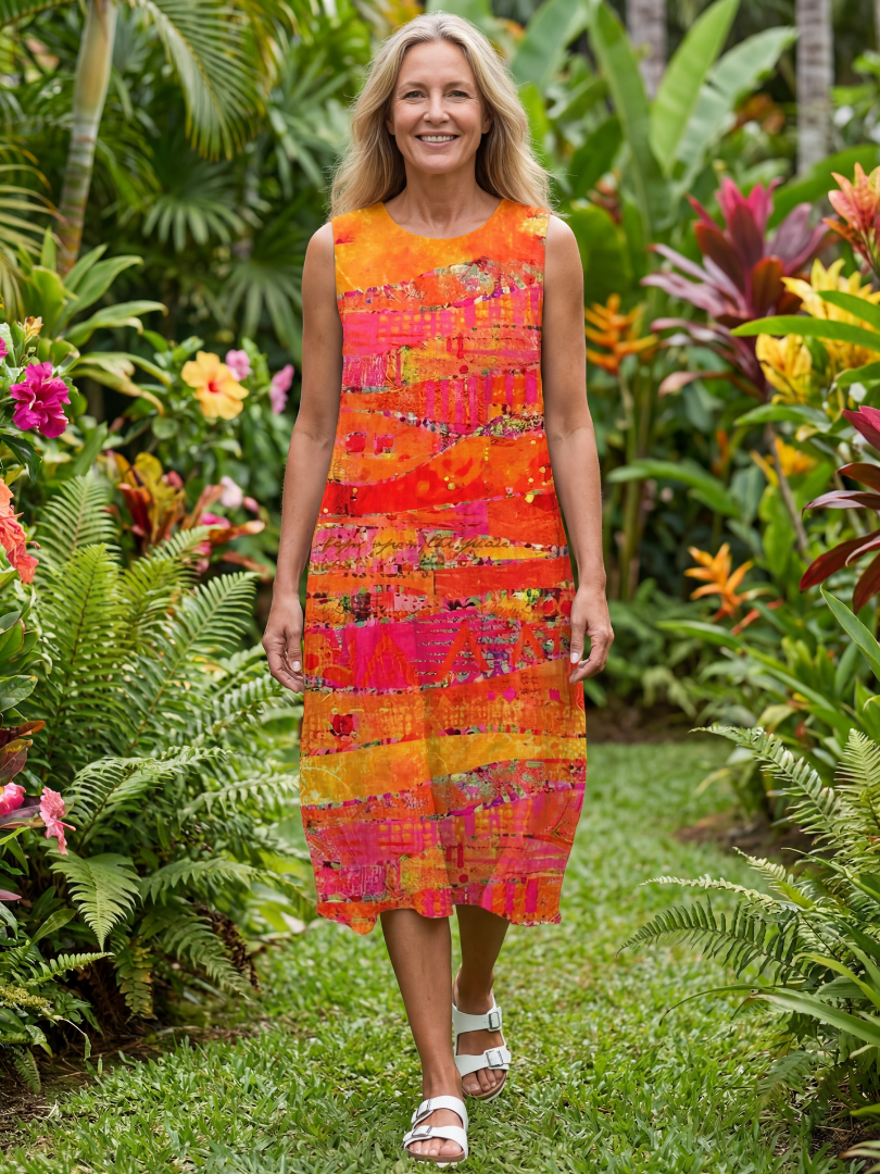 Addison | Painted Path Midi Dress
