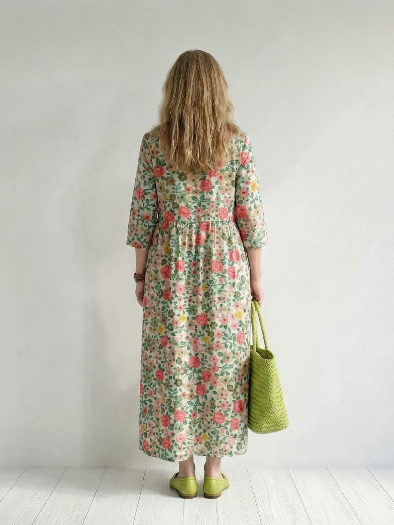 Ellie | Scatter Flower Midi Dress