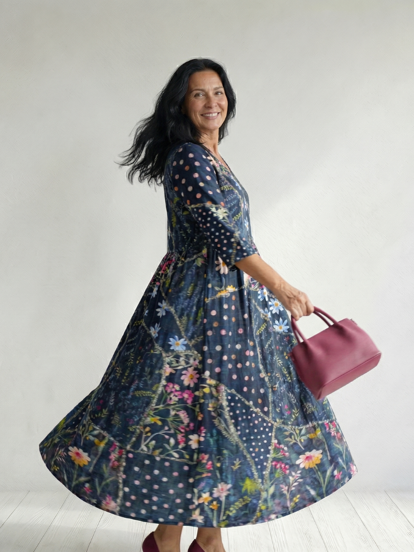Penelope | Easy Gather Floral Midi Dress