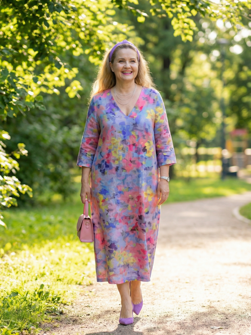 Kennedy | Abstract Floral Midi Dress