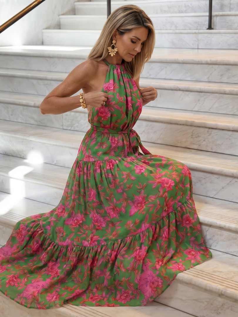 Maeve™ | Draped Halter Midi Dress
