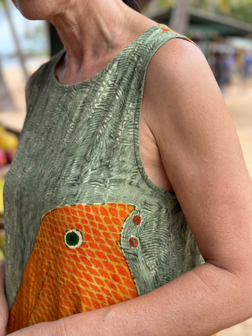 Josie | Ocean Wave Midi Dress