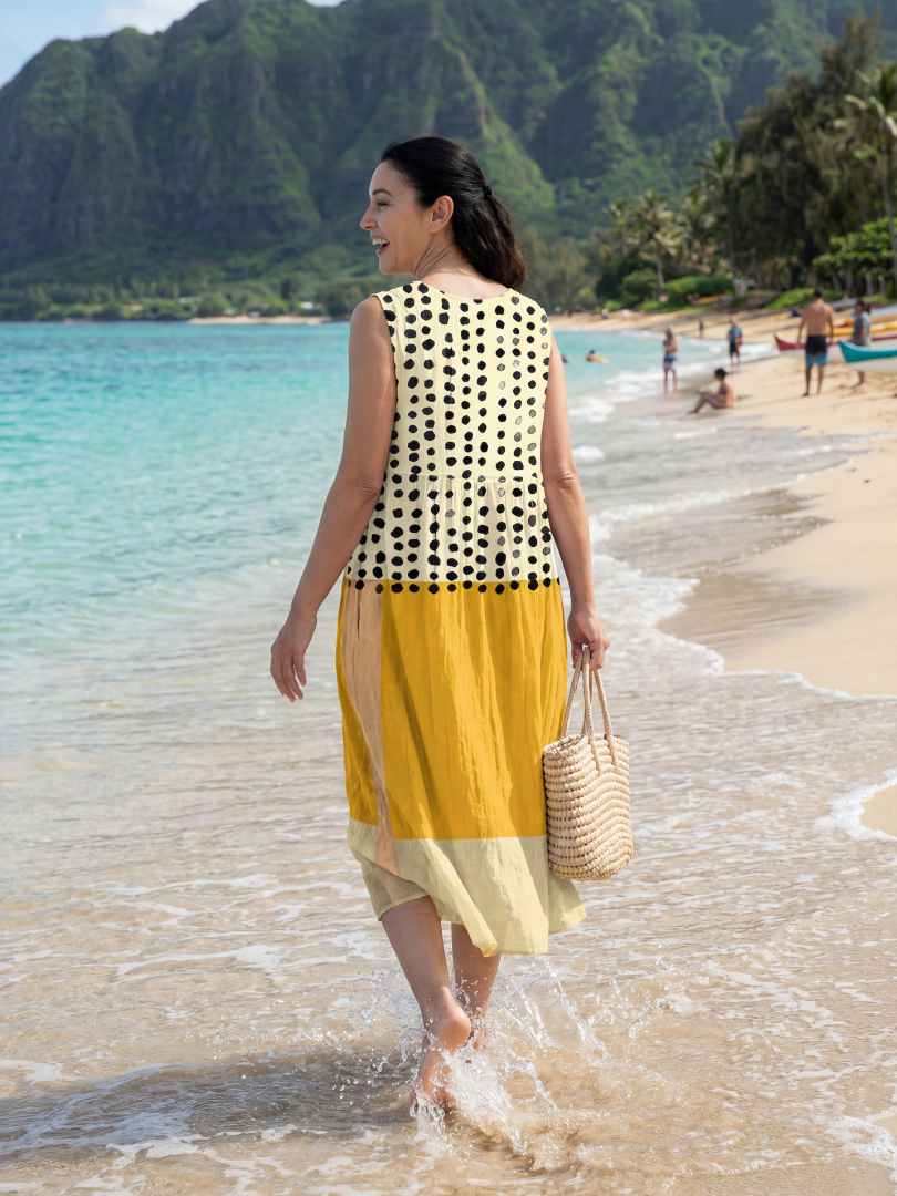Bella | Garden Dot Midi Dress
