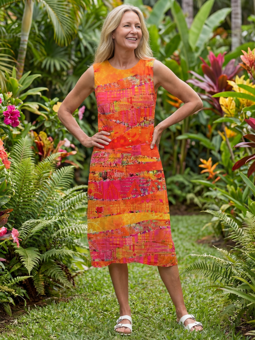 Addison | Painted Path Midi Dress