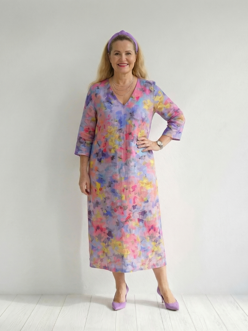 Kennedy | Abstract Floral Midi Dress