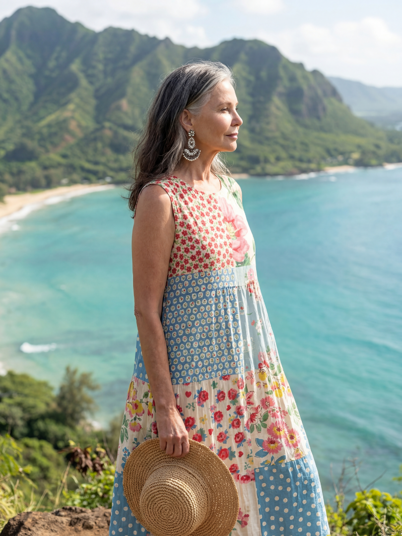 Ruby | Coastal Floral Midi Dress