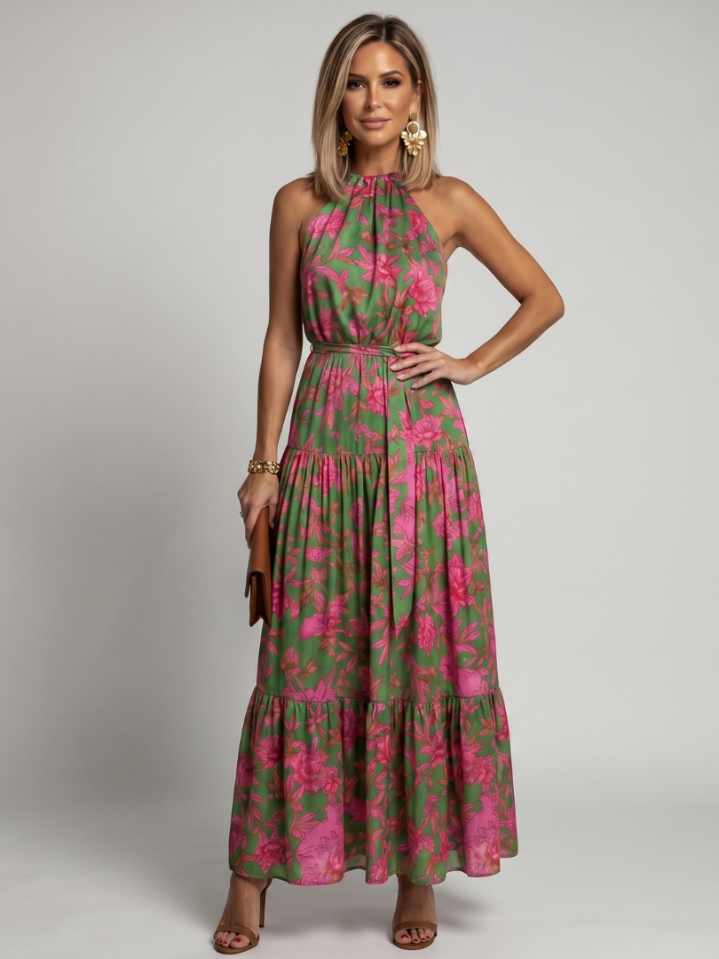 Maeve™ | Draped Halter Midi Dress
