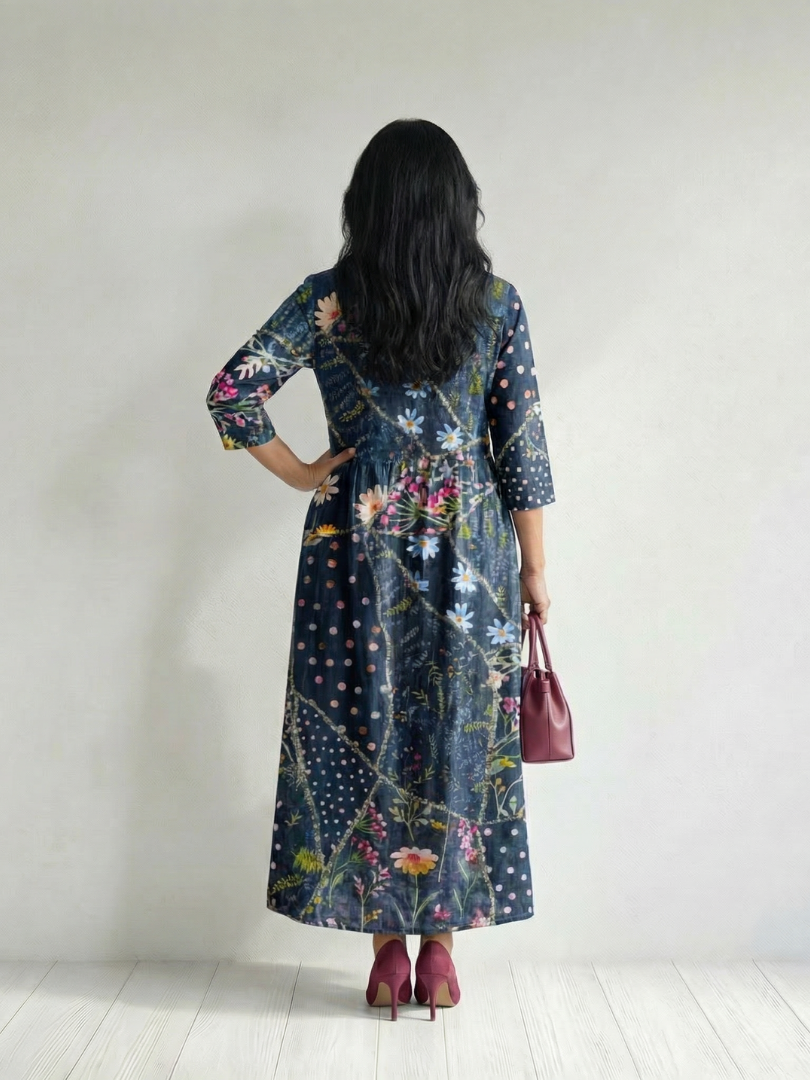 Blakely | Easy Gather Floral Midi Dress