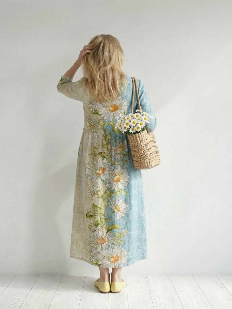 Kinsley | Light Daisy Midi Dress