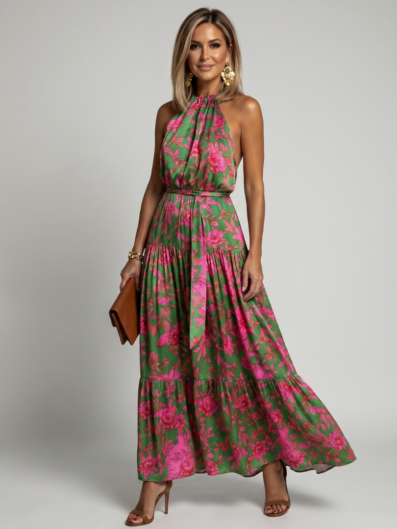 Maeve™ | Draped Halter Midi Dress
