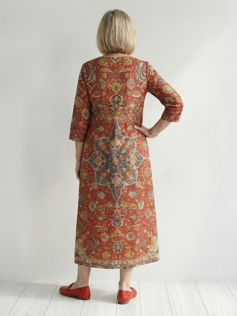 Peyton | Ease Patchwork Midi Dress