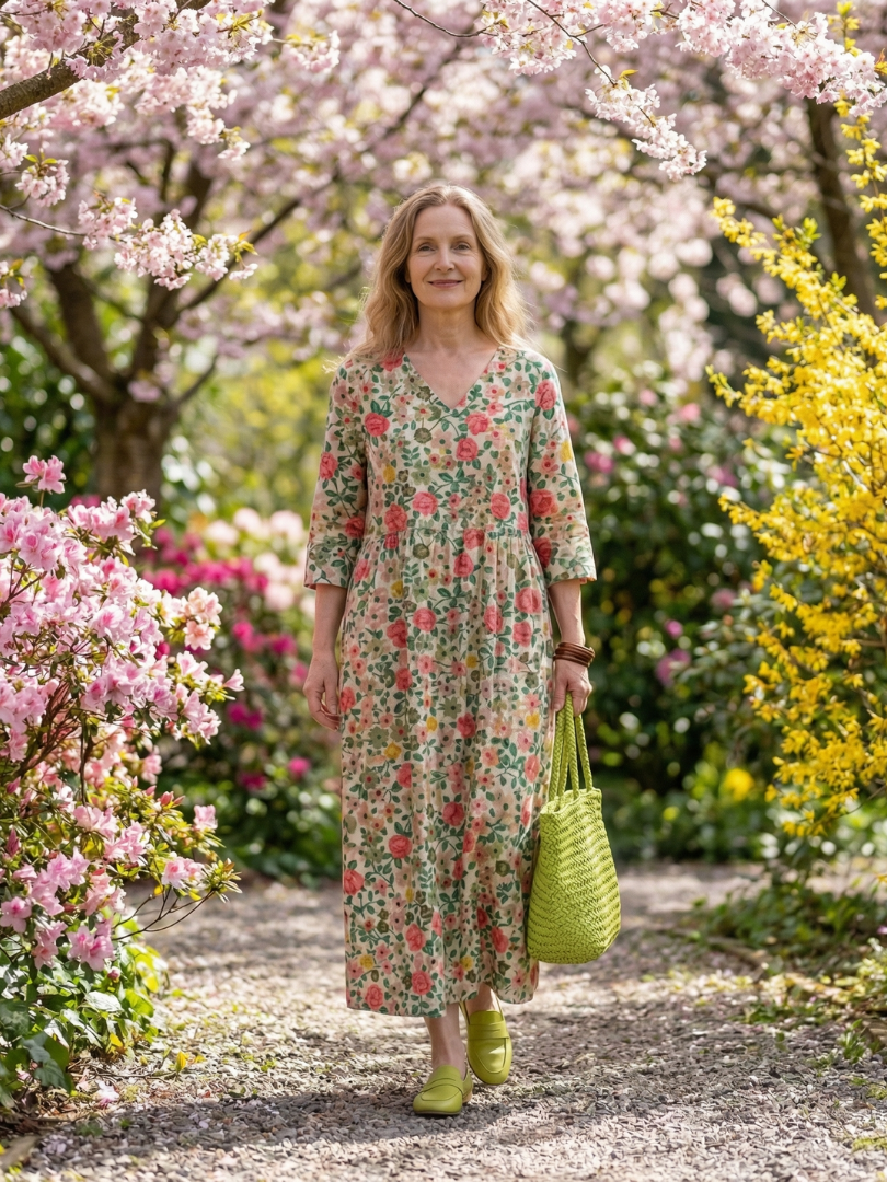 Ellie | Scatter Flower Midi Dress