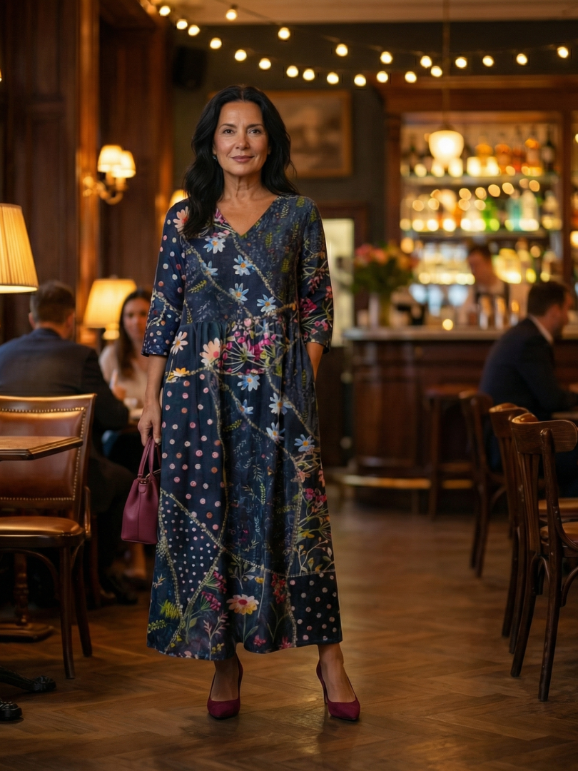 Blakely | Easy Gather Floral Midi Dress